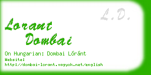 lorant dombai business card