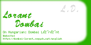 lorant dombai business card